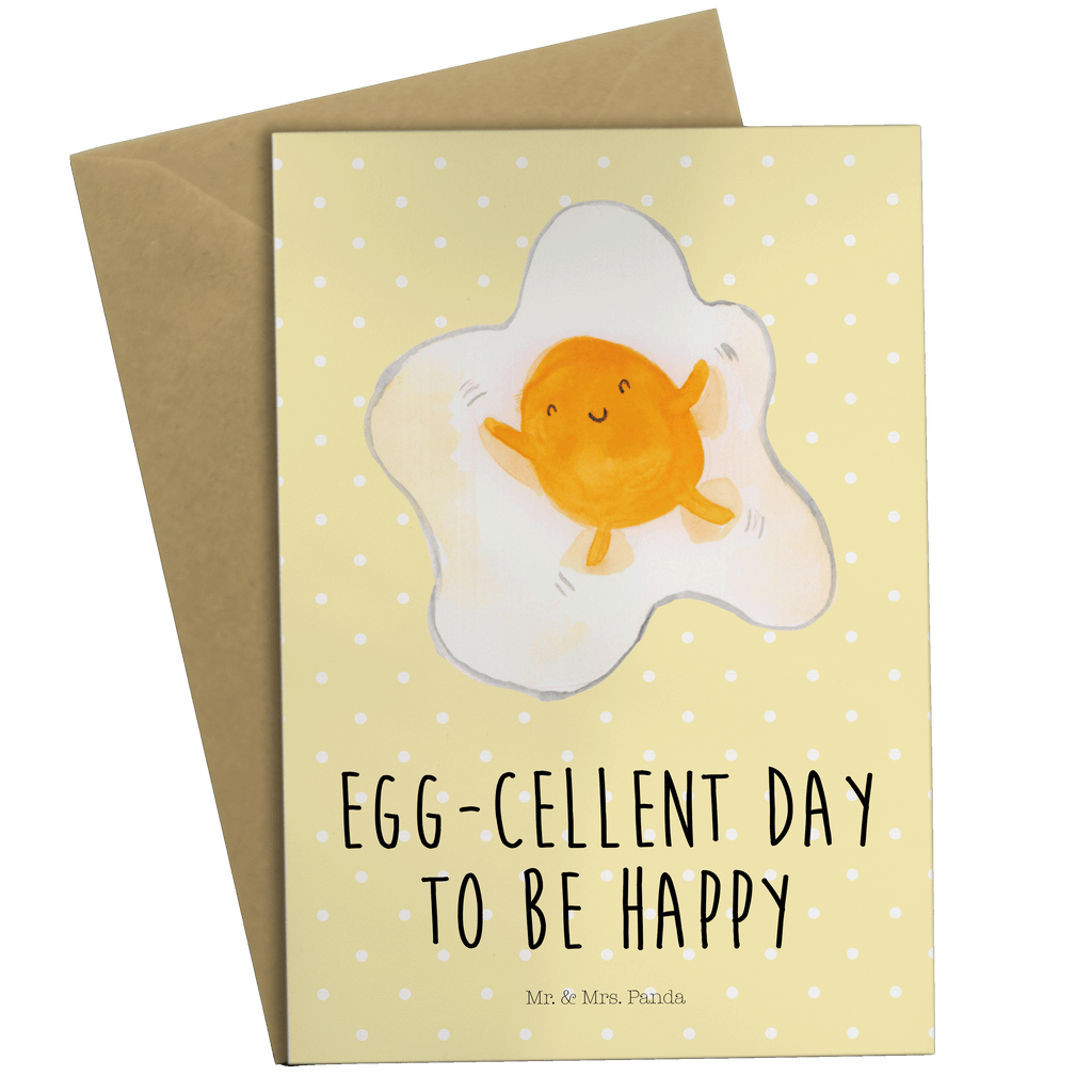 Grußkarte Spiegelei Klappkarte, Einladungskarte, Glückwunschkarte, Hochzeitskarte, Geburtstagskarte, Karte, Tiermotive, Gute Laune, lustige Sprüche, Tiere, Ei, Spiegelei, Schön, Tag, Glücklich, Liebe