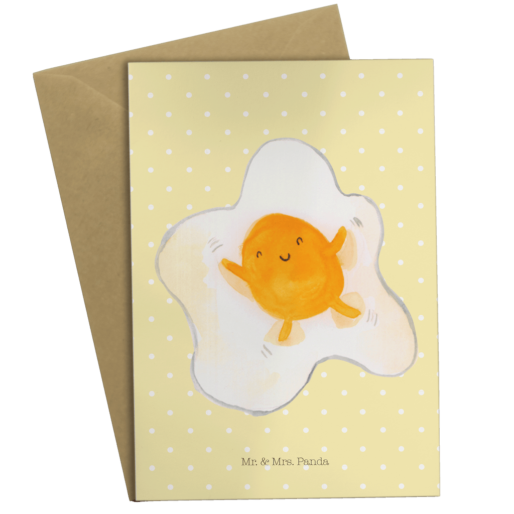 Grußkarte Spiegelei Klappkarte, Einladungskarte, Glückwunschkarte, Hochzeitskarte, Geburtstagskarte, Karte, Tiermotive, Gute Laune, lustige Sprüche, Tiere, Ei, Spiegelei, Schön, Tag, Glücklich, Liebe