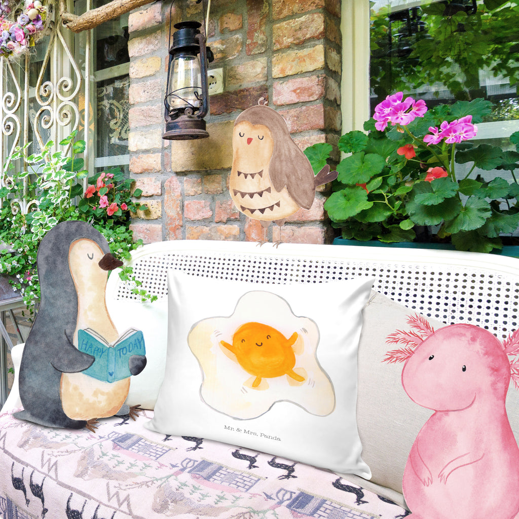 40x40 Kissen Spiegelei Kissenhülle, Kopfkissen, Sofakissen, Dekokissen, Motivkissen, Tiermotive, Gute Laune, lustige Sprüche, Tiere, Ei, Spiegelei, Schön, Tag, Glücklich, Liebe