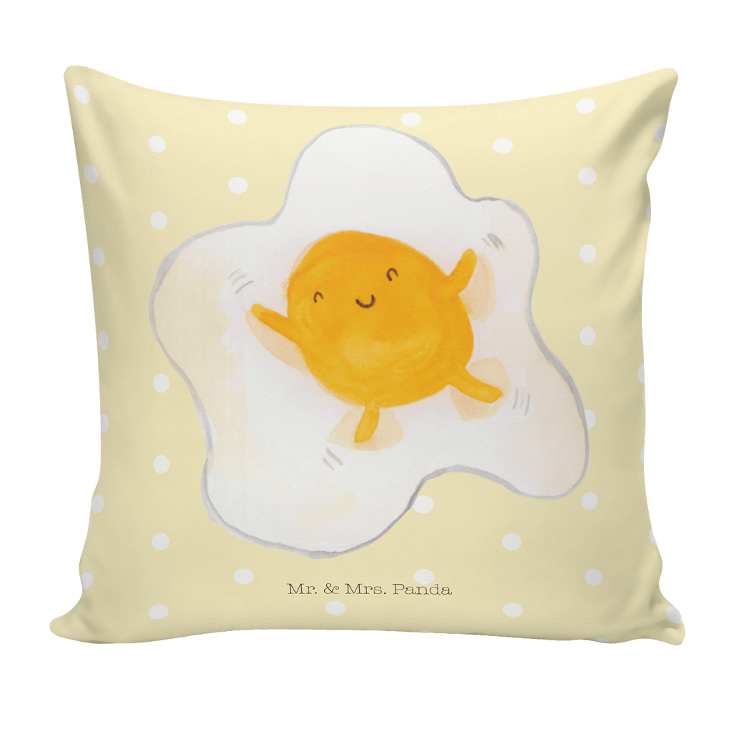 40x40 Kissen Spiegelei Kissenhülle, Kopfkissen, Sofakissen, Dekokissen, Motivkissen, Tiermotive, Gute Laune, lustige Sprüche, Tiere, Ei, Spiegelei, Schön, Tag, Glücklich, Liebe