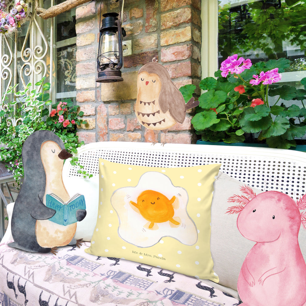40x40 Kissen Spiegelei Kissenhülle, Kopfkissen, Sofakissen, Dekokissen, Motivkissen, Tiermotive, Gute Laune, lustige Sprüche, Tiere, Ei, Spiegelei, Schön, Tag, Glücklich, Liebe