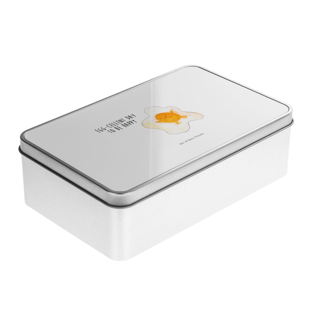 Metalldose rechteckig Spiegelei Blechdose, Metalldose, Blechbox, Container, Keksdose, Vorratsdose, Vorratsbox, Döschen, Versperbox, Vesperdose, Aufbewahrungsdose, Aufbewahrungsbox, Aluminiumdose, Dose, Tiermotive, Gute Laune, lustige Sprüche, Tiere, Ei, Spiegelei, Schön, Tag, Glücklich, Liebe