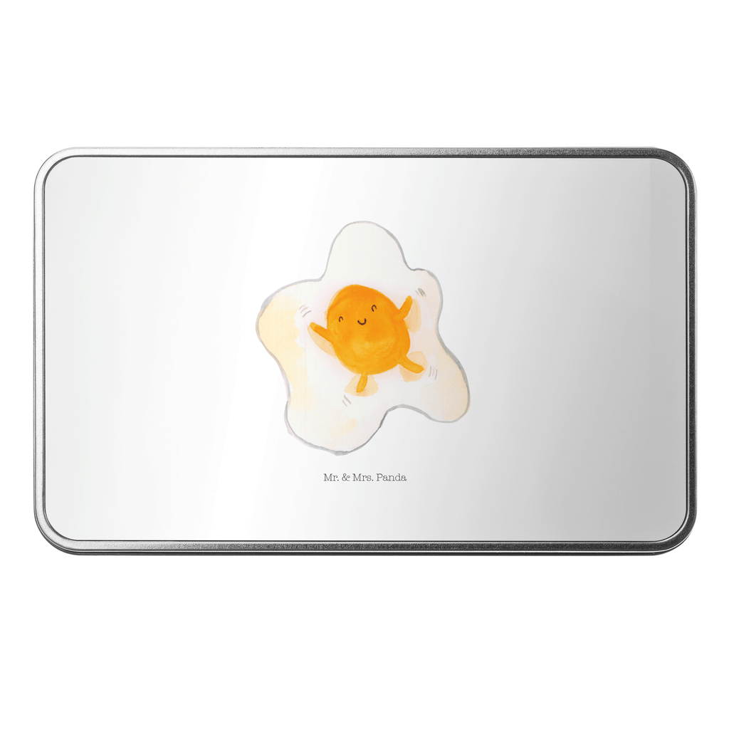 Metalldose rechteckig Spiegelei Blechdose, Metalldose, Blechbox, Container, Keksdose, Vorratsdose, Vorratsbox, Döschen, Versperbox, Vesperdose, Aufbewahrungsdose, Aufbewahrungsbox, Aluminiumdose, Dose, Tiermotive, Gute Laune, lustige Sprüche, Tiere, Ei, Spiegelei, Schön, Tag, Glücklich, Liebe