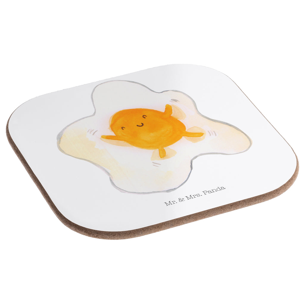 Quadratische Untersetzer Spiegelei Bierdeckel, Glasuntersetzer, Untersetzer Gläser, Getränkeuntersetzer, Tiermotive, Gute Laune, lustige Sprüche, Tiere, Ei, Spiegelei, Schön, Tag, Glücklich, Liebe