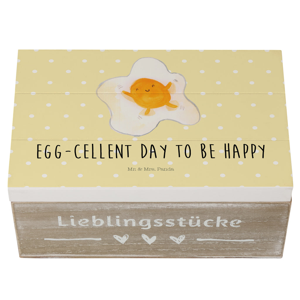 Holzkiste Spiegelei Holzkiste, Kiste, Schatzkiste, Truhe, Schatulle, XXL, Erinnerungsbox, Erinnerungskiste, Dekokiste, Aufbewahrungsbox, Tiermotive, Gute Laune, lustige Sprüche, Tiere, Ei, Spiegelei, Schön, Tag, Glücklich, Liebe