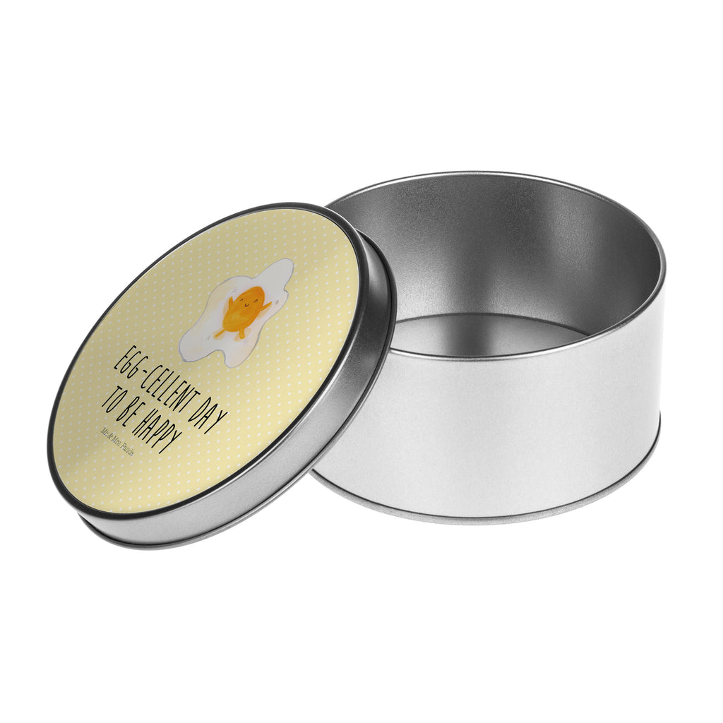Blechdose rund Spiegelei Metalldose, Keksdose, Dose, Vorratsdose, Geschenkbox, Tiermotive, Gute Laune, lustige Sprüche, Tiere, Ei, Spiegelei, Schön, Tag, Glücklich, Liebe