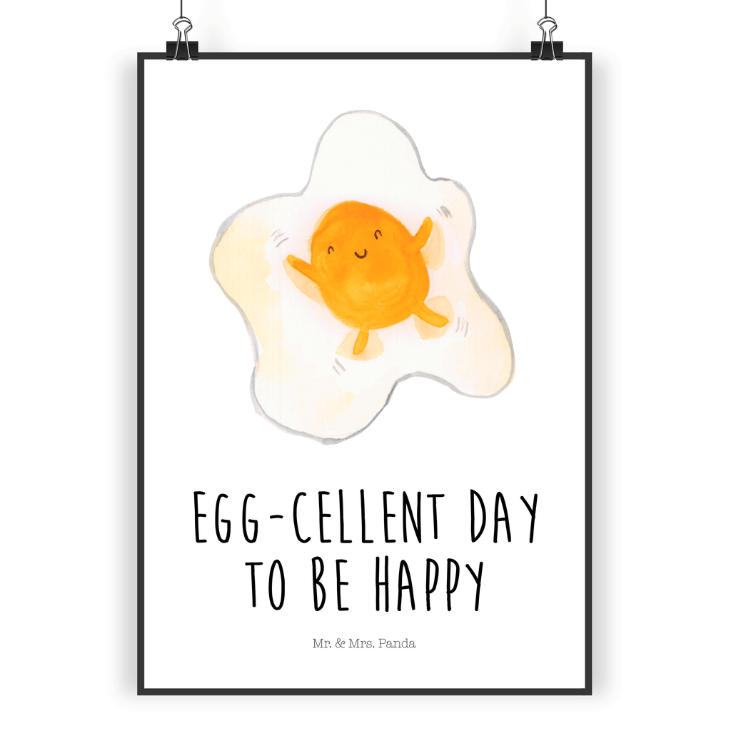 Poster Spiegelei Poster, Wandposter, Bild, Wanddeko, Küchenposter, Kinderposter, Wanddeko Bild, Raumdekoration, Wanddekoration, Handgemaltes Poster, Mr. & Mrs. Panda Poster, Designposter, Kunstdruck, Posterdruck, Tiermotive, Gute Laune, lustige Sprüche, Tiere, Ei, Spiegelei, Schön, Tag, Glücklich, Liebe