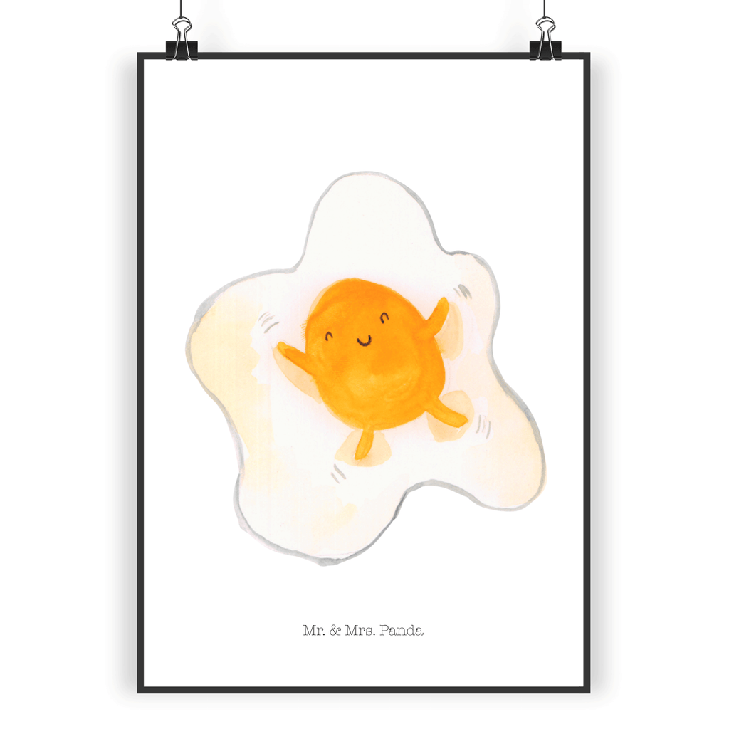 Poster Spiegelei Poster, Wandposter, Bild, Wanddeko, Küchenposter, Kinderposter, Wanddeko Bild, Raumdekoration, Wanddekoration, Handgemaltes Poster, Mr. & Mrs. Panda Poster, Designposter, Kunstdruck, Posterdruck, Tiermotive, Gute Laune, lustige Sprüche, Tiere, Ei, Spiegelei, Schön, Tag, Glücklich, Liebe
