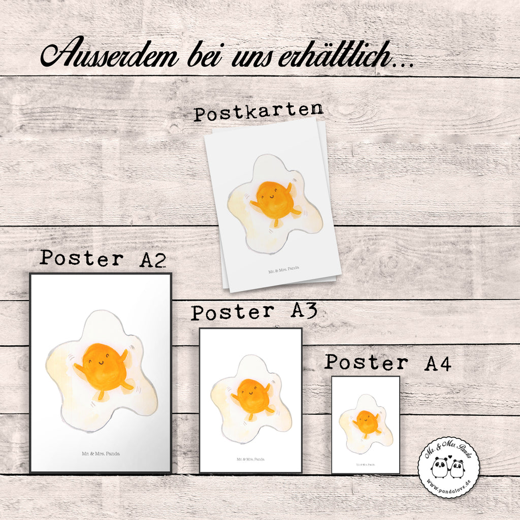 Poster Spiegelei Poster, Wandposter, Bild, Wanddeko, Küchenposter, Kinderposter, Wanddeko Bild, Raumdekoration, Wanddekoration, Handgemaltes Poster, Mr. & Mrs. Panda Poster, Designposter, Kunstdruck, Posterdruck, Tiermotive, Gute Laune, lustige Sprüche, Tiere, Ei, Spiegelei, Schön, Tag, Glücklich, Liebe