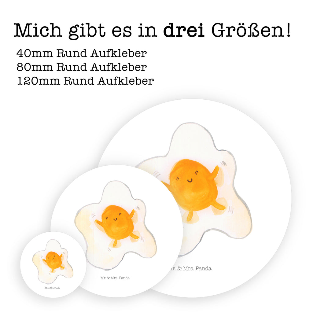 40mm Rund Aufkleber Spiegelei Sticker, Aufkleber, Etikett, Tiermotive, Gute Laune, lustige Sprüche, Tiere, Ei, Spiegelei, Schön, Tag, Glücklich, Liebe