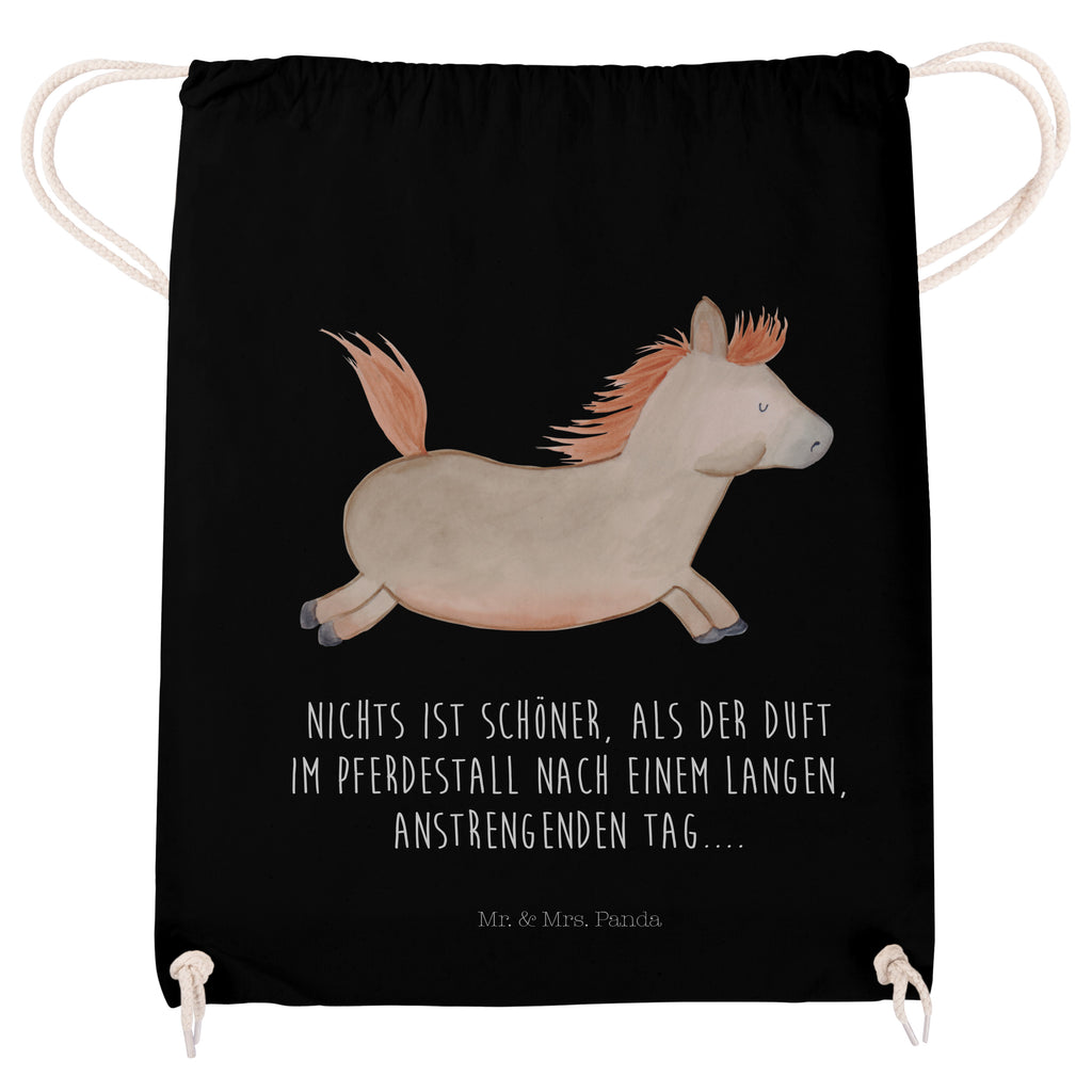 Sportbeutel Pferd springt Turnbeutel, Beutel, Sporttasche, Tasche, Stoffbeutel, Bauernhof, Hoftiere, Landwirt, Landwirtin, Pferd, Pony, Pferde, Stall, Pferdestall, ausreiten, reiten, Pferdebesitzer
