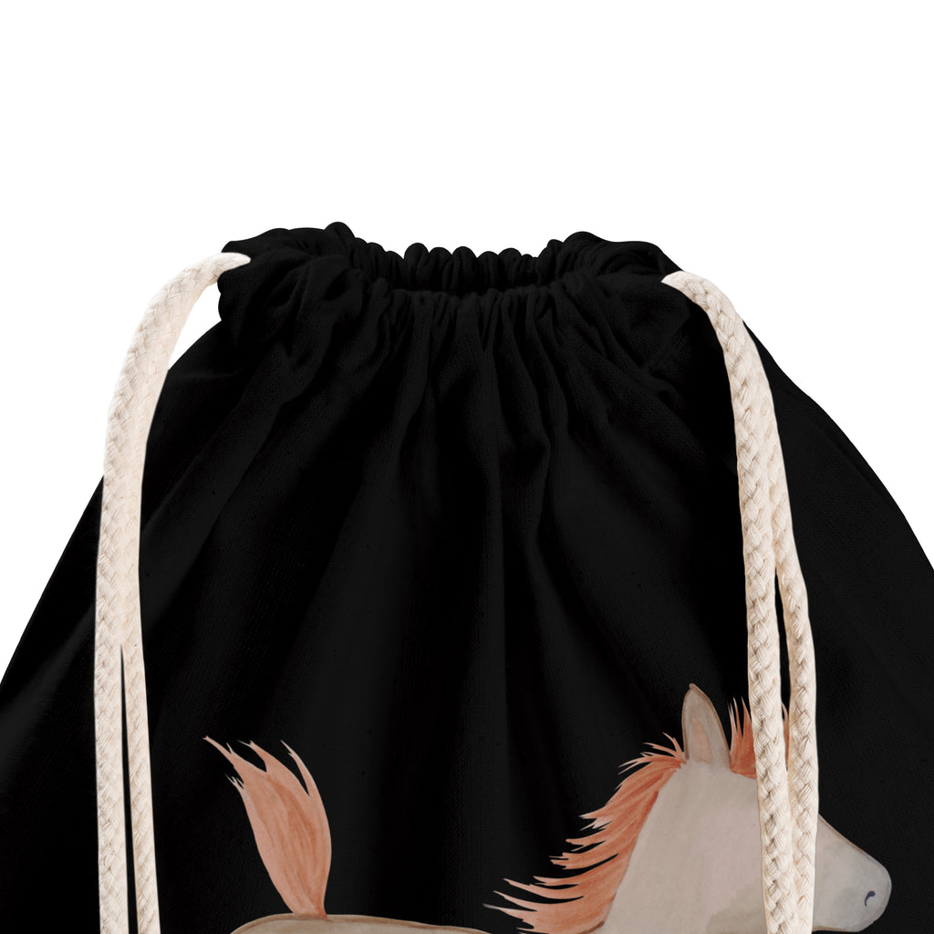 Sportbeutel Pferd springt Turnbeutel, Beutel, Sporttasche, Tasche, Stoffbeutel, Bauernhof, Hoftiere, Landwirt, Landwirtin, Pferd, Pony, Pferde, Stall, Pferdestall, ausreiten, reiten, Pferdebesitzer