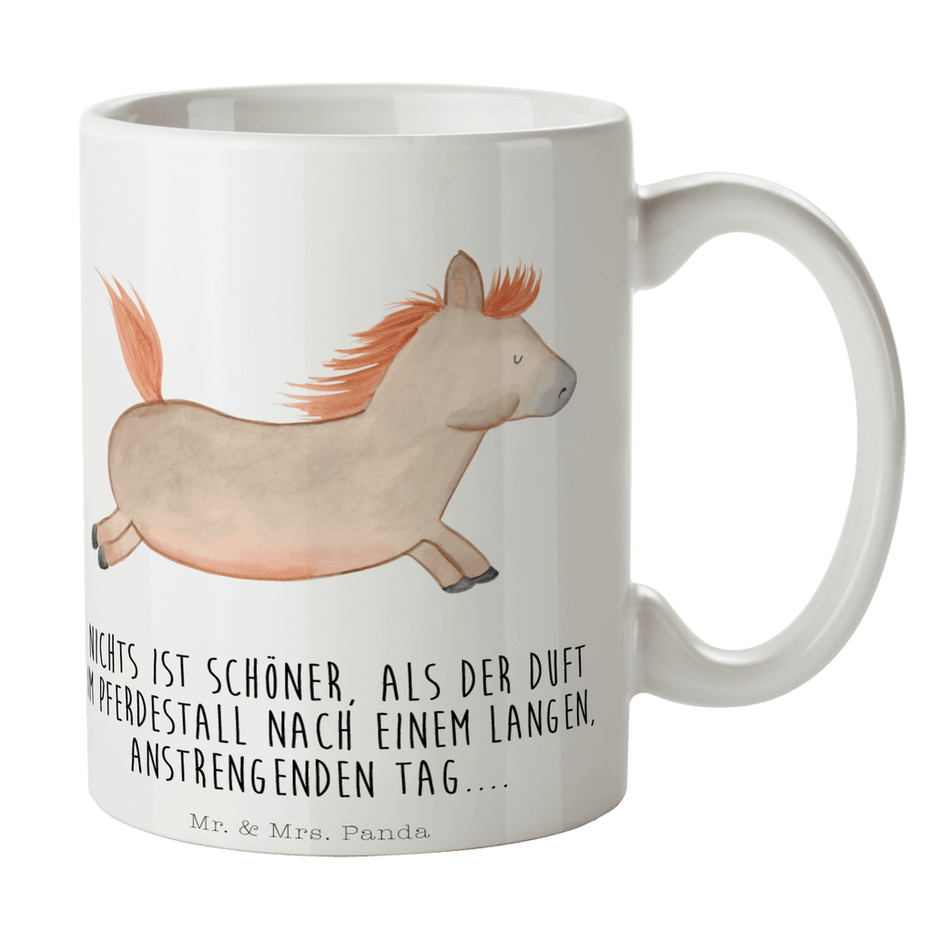 Tasse Pferd springt Pferd, Pony, Pferde, Stall, Pferdestall, ausreiten, reiten, Pferdebesitzer Becher, Kaffeetasse, Kaffeebecher, Tee, Frühstück, Büro  Bauernhof, Hoftiere, Landwirt, Landwirtin