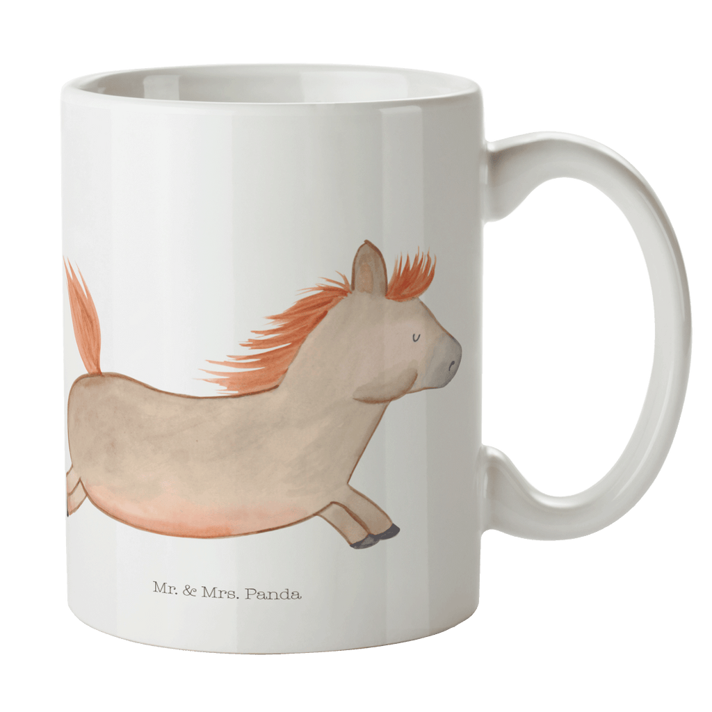 Tasse Pferd springt Pferd, Pony, Pferde, Stall, Pferdestall, ausreiten, reiten, Pferdebesitzer Becher, Kaffeetasse, Kaffeebecher, Tee, Frühstück, Büro  Bauernhof, Hoftiere, Landwirt, Landwirtin
