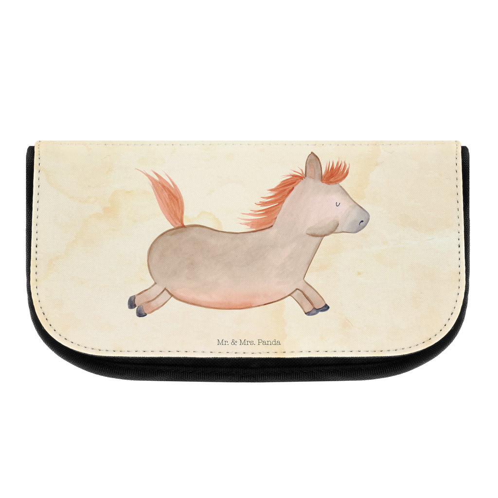 Kosmetiktasche Pferd springt Kosmetikbeutel, Kulturtasche, Kulturbeutel, Schminktasche, Make-Up Tasche, Bauernhof, Hoftiere, Landwirt, Landwirtin, Pferd, Pony, Pferde, Stall, Pferdestall, ausreiten, reiten, Pferdebesitzer