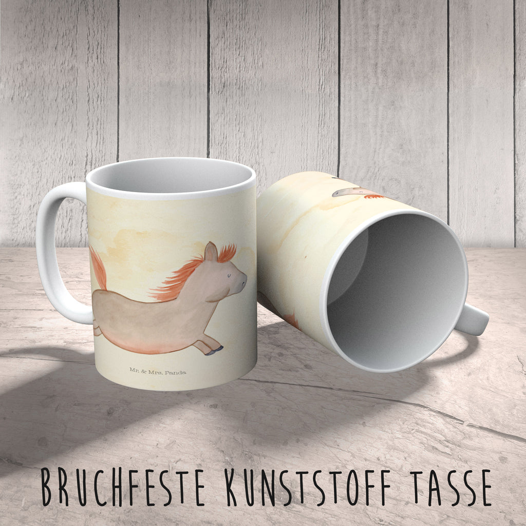 Kindertasse Pferd springt Kunststoff Tasse, Kindergarten, Tasse, Trinkbecher, Camping Becher, Kaffeetasse, Kunststoffbecher, Kindergartenbecher, Outdoorgeschirr, Kunststoffgeschirr, Reisebecher, Reisetasse, Kinderbecher, Bauernhof, Hoftiere, Landwirt, Landwirtin, Pferd, Pony, Pferde, Stall, Pferdestall, ausreiten, reiten, Pferdebesitzer