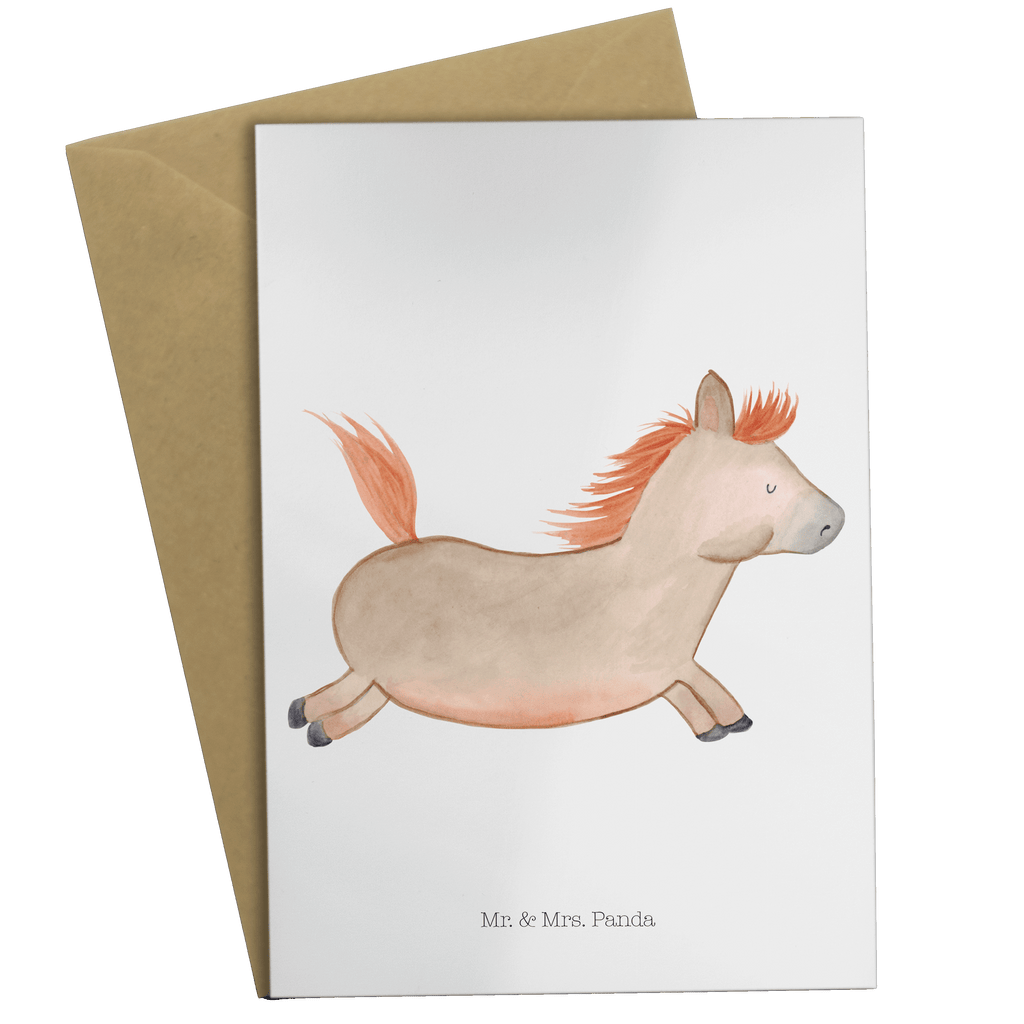 Grußkarte Pferd springt Klappkarte, Einladungskarte, Glückwunschkarte, Hochzeitskarte, Geburtstagskarte, Karte, Bauernhof, Hoftiere, Landwirt, Landwirtin, Pferd, Pony, Pferde, Stall, Pferdestall, ausreiten, reiten, Pferdebesitzer