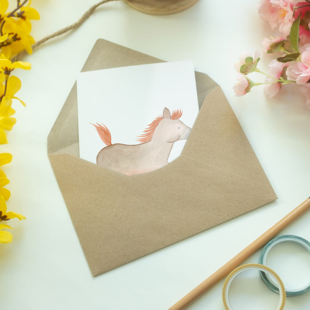 Grußkarte Pferd springt Klappkarte, Einladungskarte, Glückwunschkarte, Hochzeitskarte, Geburtstagskarte, Karte, Bauernhof, Hoftiere, Landwirt, Landwirtin, Pferd, Pony, Pferde, Stall, Pferdestall, ausreiten, reiten, Pferdebesitzer