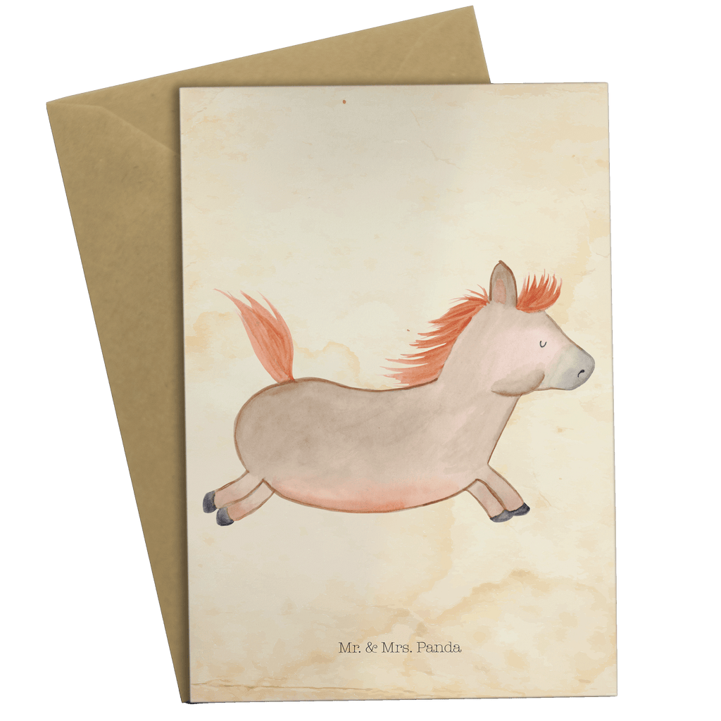 Grußkarte Pferd springt Klappkarte, Einladungskarte, Glückwunschkarte, Hochzeitskarte, Geburtstagskarte, Karte, Bauernhof, Hoftiere, Landwirt, Landwirtin, Pferd, Pony, Pferde, Stall, Pferdestall, ausreiten, reiten, Pferdebesitzer