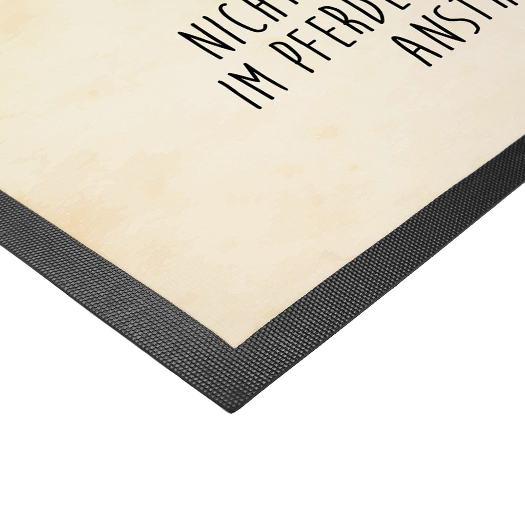 Fußmatte Pferd springt Pferd, Pony, Pferde, Stall, Pferdestall, ausreiten, reiten, Pferdebesitzer Türvorleger, Schmutzmatte, Fußabtreter, Matte, Schmutzfänger, Fußabstreifer, Schmutzfangmatte, Türmatte, Motivfußmatte,  Haustürmatte, Vorleger  Bauernhof, Hoftiere, Landwirt, Landwirtin