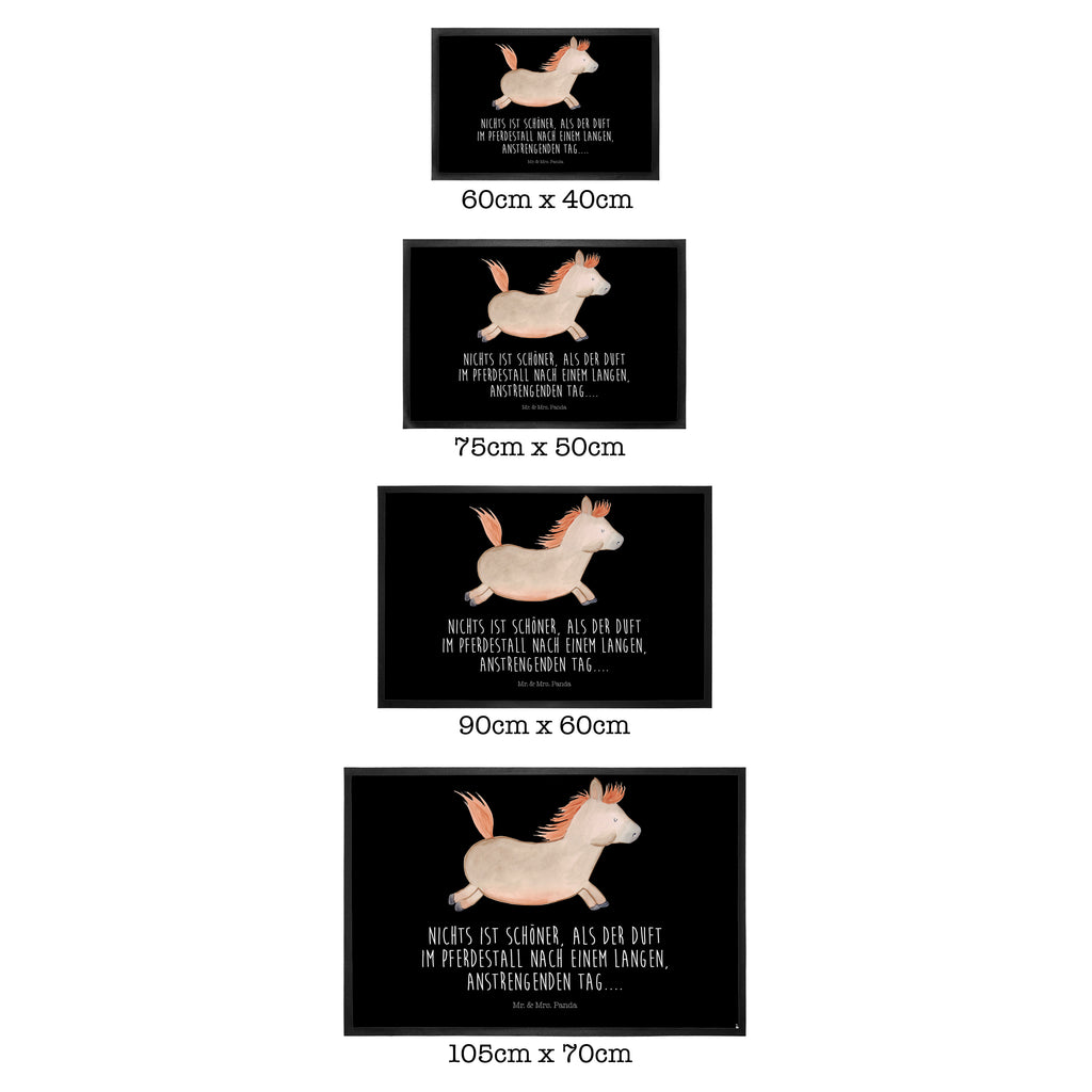 Fußmatte Pferd springt Pferd, Pony, Pferde, Stall, Pferdestall, ausreiten, reiten, Pferdebesitzer Türvorleger, Schmutzmatte, Fußabtreter, Matte, Schmutzfänger, Fußabstreifer, Schmutzfangmatte, Türmatte, Motivfußmatte,  Haustürmatte, Vorleger  Bauernhof, Hoftiere, Landwirt, Landwirtin