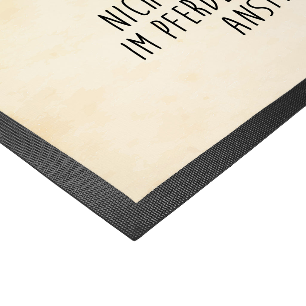 Fußmatte Pferd springt Pferd, Pony, Pferde, Stall, Pferdestall, ausreiten, reiten, Pferdebesitzer Türvorleger, Schmutzmatte, Fußabtreter, Matte, Schmutzfänger, Fußabstreifer, Schmutzfangmatte, Türmatte, Motivfußmatte,  Haustürmatte, Vorleger  Bauernhof, Hoftiere, Landwirt, Landwirtin