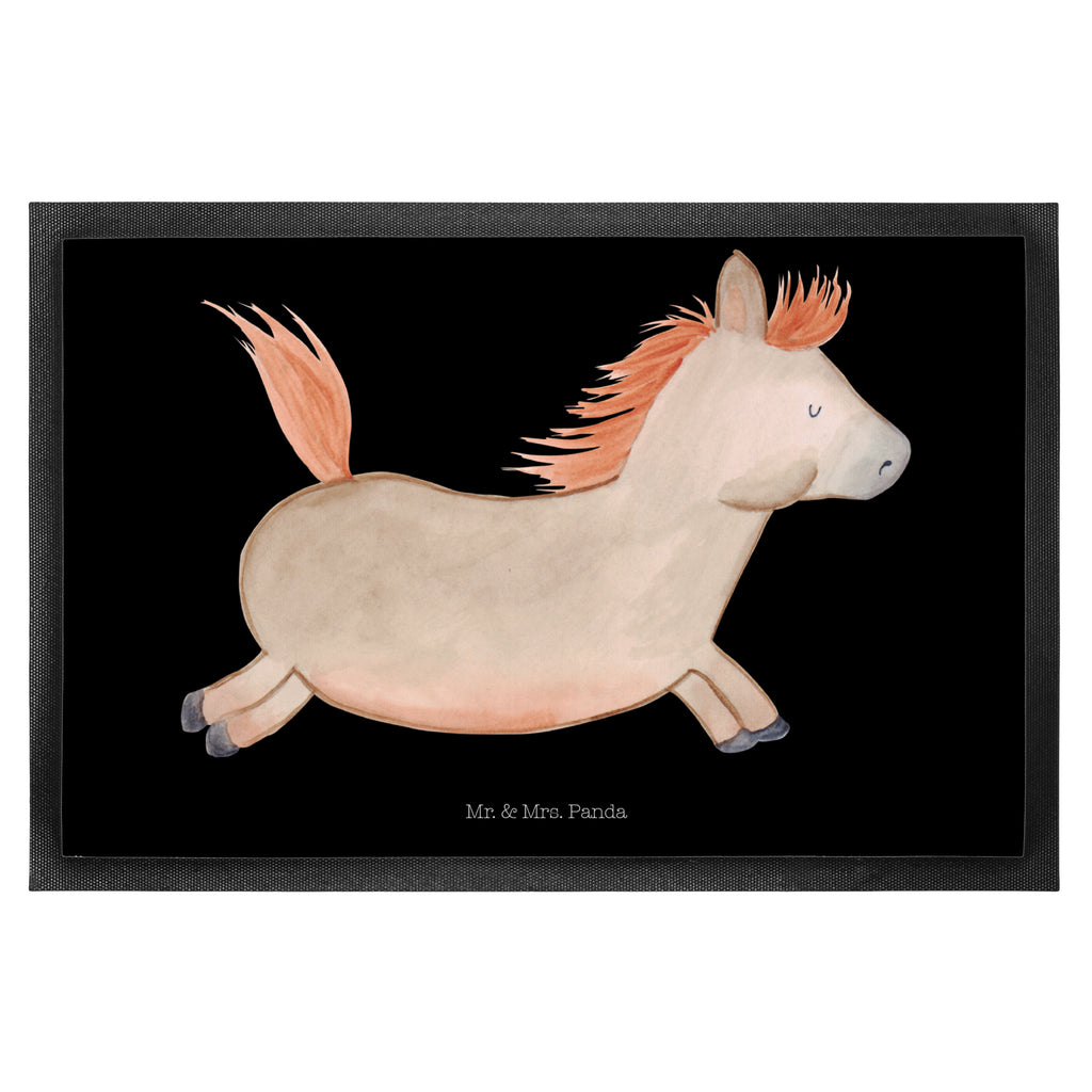 Fußmatte Pferd springt Pferd, Pony, Pferde, Stall, Pferdestall, ausreiten, reiten, Pferdebesitzer Türvorleger, Schmutzmatte, Fußabtreter, Matte, Schmutzfänger, Fußabstreifer, Schmutzfangmatte, Türmatte, Motivfußmatte,  Haustürmatte, Vorleger  Bauernhof, Hoftiere, Landwirt, Landwirtin