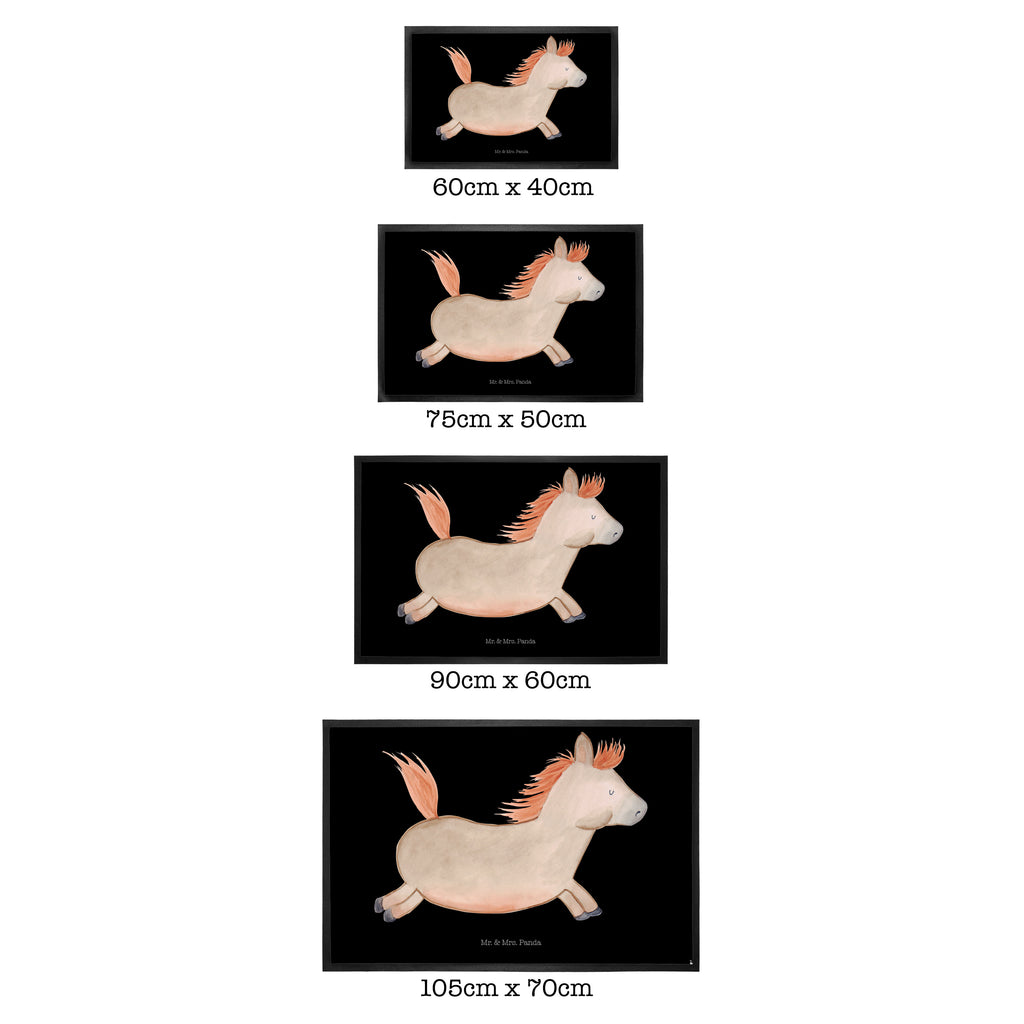 Fußmatte Pferd springt Pferd, Pony, Pferde, Stall, Pferdestall, ausreiten, reiten, Pferdebesitzer Türvorleger, Schmutzmatte, Fußabtreter, Matte, Schmutzfänger, Fußabstreifer, Schmutzfangmatte, Türmatte, Motivfußmatte,  Haustürmatte, Vorleger  Bauernhof, Hoftiere, Landwirt, Landwirtin
