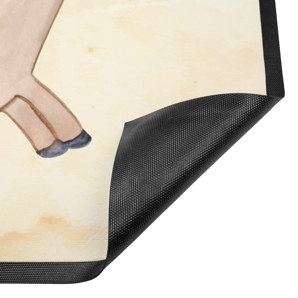 Fußmatte Pferd springt Pferd, Pony, Pferde, Stall, Pferdestall, ausreiten, reiten, Pferdebesitzer Türvorleger, Schmutzmatte, Fußabtreter, Matte, Schmutzfänger, Fußabstreifer, Schmutzfangmatte, Türmatte, Motivfußmatte,  Haustürmatte, Vorleger  Bauernhof, Hoftiere, Landwirt, Landwirtin