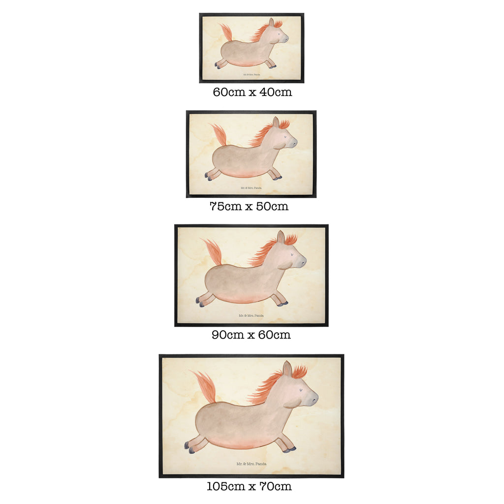 Fußmatte Pferd springt Pferd, Pony, Pferde, Stall, Pferdestall, ausreiten, reiten, Pferdebesitzer Türvorleger, Schmutzmatte, Fußabtreter, Matte, Schmutzfänger, Fußabstreifer, Schmutzfangmatte, Türmatte, Motivfußmatte,  Haustürmatte, Vorleger  Bauernhof, Hoftiere, Landwirt, Landwirtin
