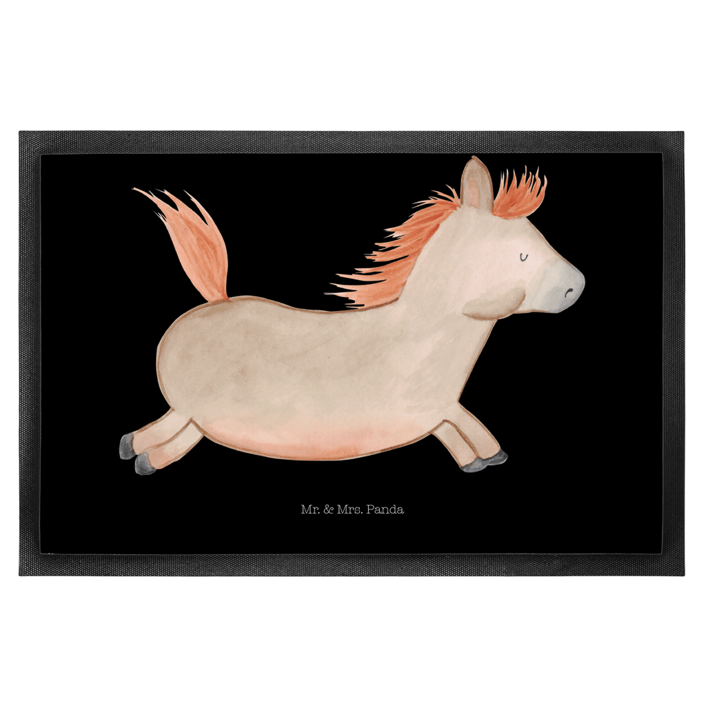 Fußmatte Pferd springt Pferd, Pony, Pferde, Stall, Pferdestall, ausreiten, reiten, Pferdebesitzer Türvorleger, Schmutzmatte, Fußabtreter, Matte, Schmutzfänger, Fußabstreifer, Schmutzfangmatte, Türmatte, Motivfußmatte,  Haustürmatte, Vorleger  Bauernhof, Hoftiere, Landwirt, Landwirtin