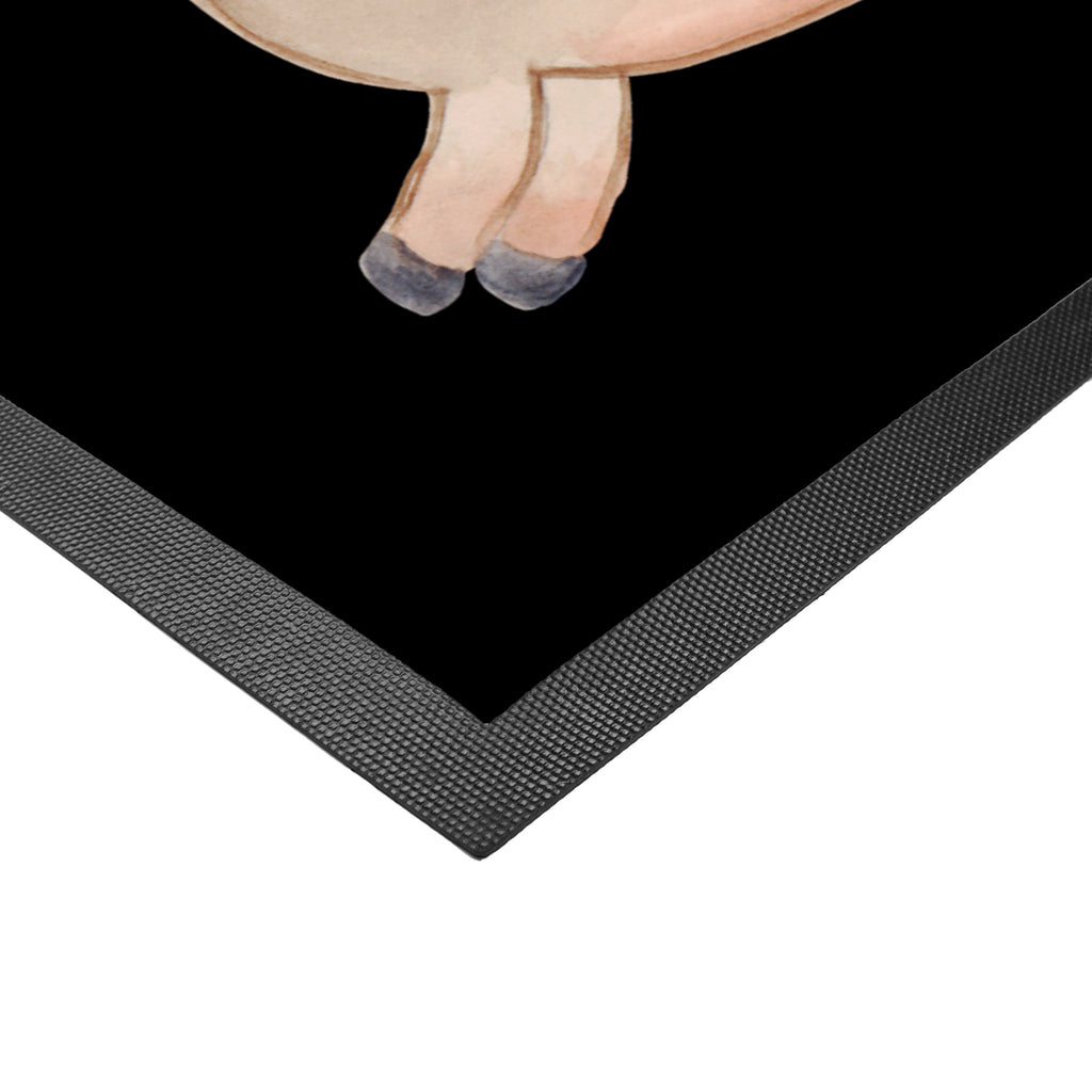 Fußmatte Pferd springt Pferd, Pony, Pferde, Stall, Pferdestall, ausreiten, reiten, Pferdebesitzer Türvorleger, Schmutzmatte, Fußabtreter, Matte, Schmutzfänger, Fußabstreifer, Schmutzfangmatte, Türmatte, Motivfußmatte,  Haustürmatte, Vorleger  Bauernhof, Hoftiere, Landwirt, Landwirtin