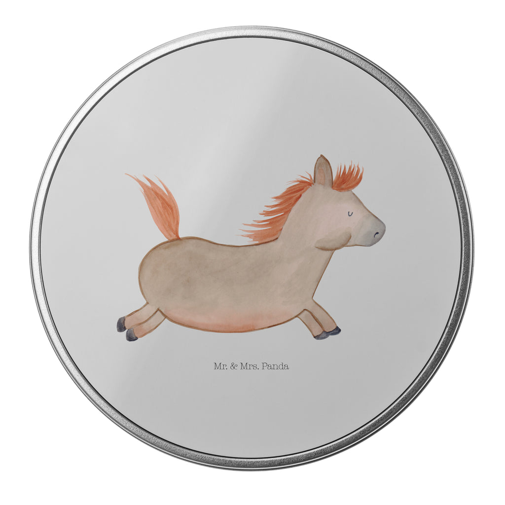 Blechdose rund Pferd springt Metalldose, Keksdose, Dose, Vorratsdose, Geschenkbox, Bauernhof, Hoftiere, Landwirt, Landwirtin, Pferd, Pony, Pferde, Stall, Pferdestall, ausreiten, reiten, Pferdebesitzer