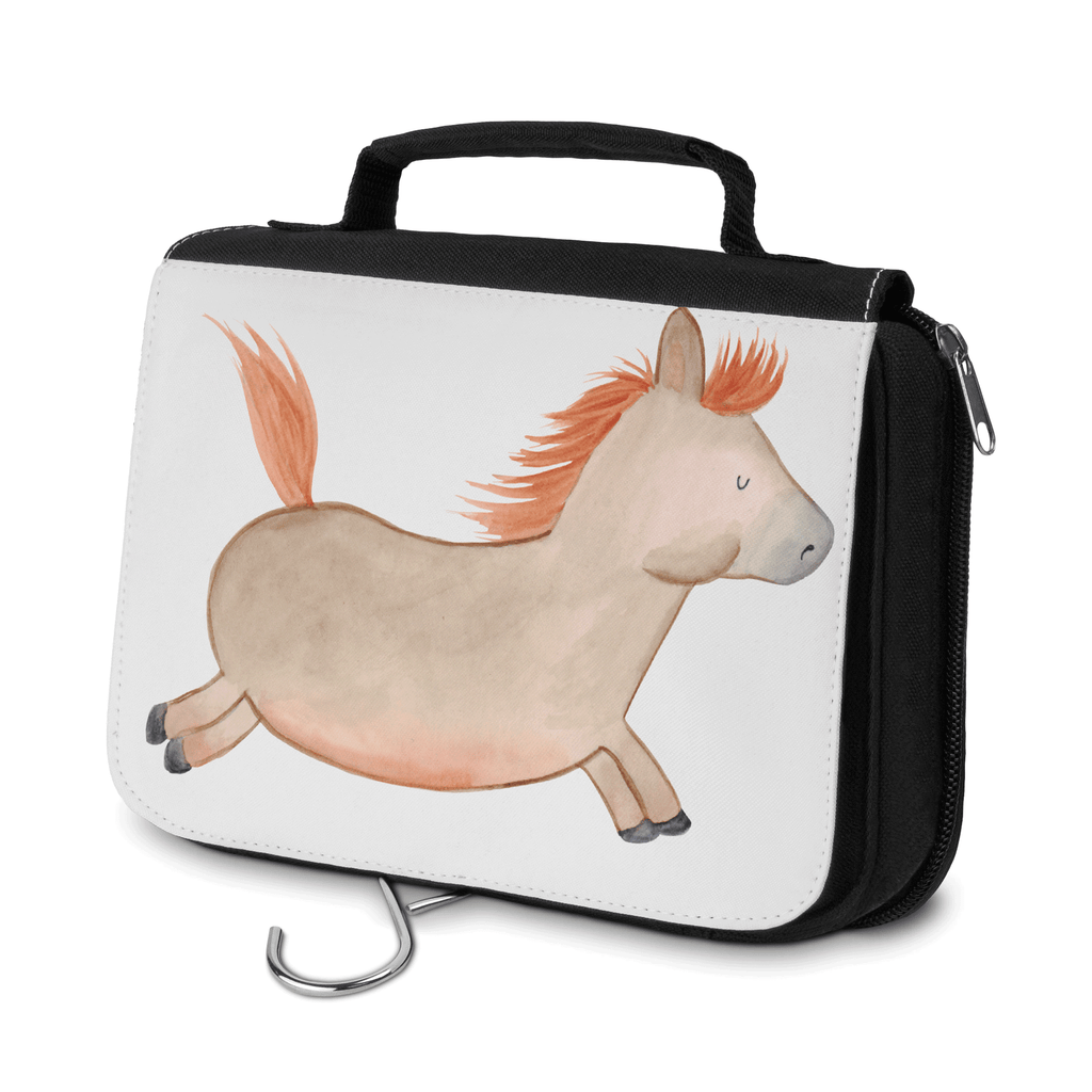 Kulturbeutel Pferd springt Kulturbeutel, Zum Aufhängen, Waschtasche, Kosmetiktasche, Damen, Herren, Aufbewahrungstasche, Schminktasche, Kosmetikbeutel, Organizer, Kulturtasche, Schminkutensil, Bauernhof, Hoftiere, Landwirt, Landwirtin, Pferd, Pony, Pferde, Stall, Pferdestall, ausreiten, reiten, Pferdebesitzer