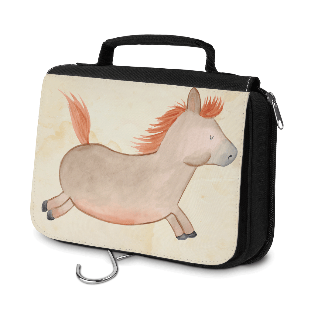 Kulturbeutel Pferd springt Kulturbeutel, Zum Aufhängen, Waschtasche, Kosmetiktasche, Damen, Herren, Aufbewahrungstasche, Schminktasche, Kosmetikbeutel, Organizer, Kulturtasche, Schminkutensil, Bauernhof, Hoftiere, Landwirt, Landwirtin, Pferd, Pony, Pferde, Stall, Pferdestall, ausreiten, reiten, Pferdebesitzer