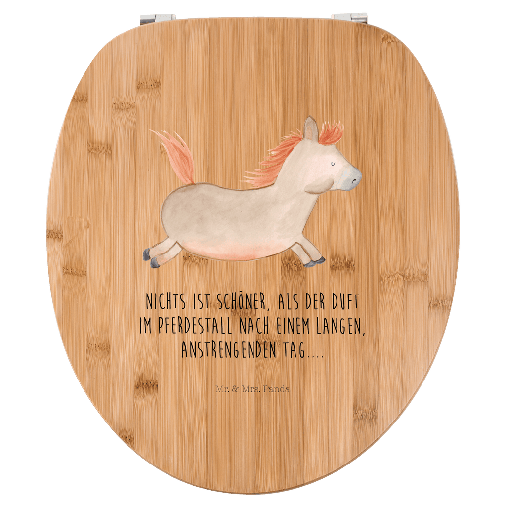 Motiv WC Sitz Pferd springt Klobrille, Klodeckel, Toilettendeckel, WC-Sitz, Toilette, Bauernhof, Hoftiere, Landwirt, Landwirtin, Pferd, Pony, Pferde, Stall, Pferdestall, ausreiten, reiten, Pferdebesitzer