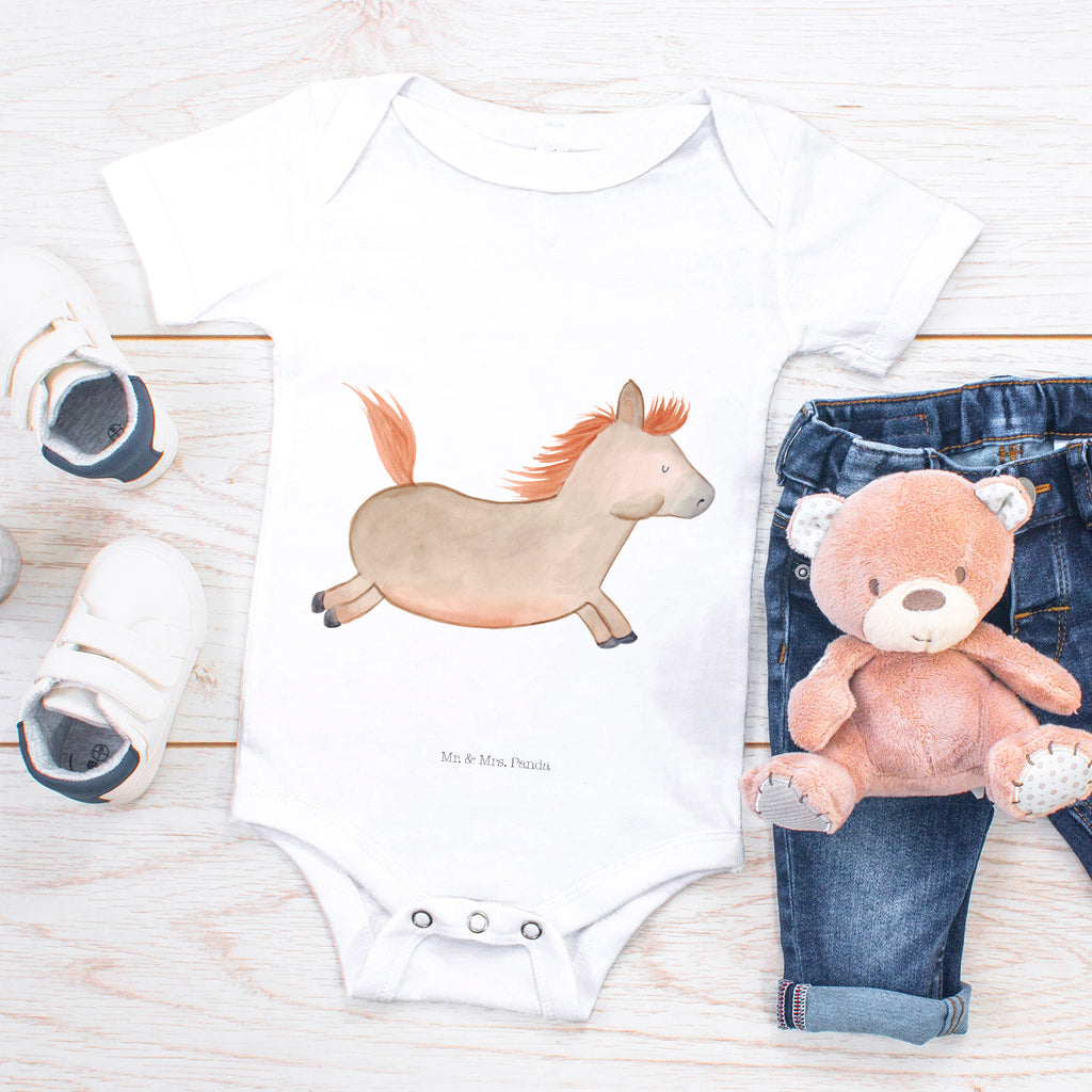 Organic Baby Body Pferd springt Babykleidung, Babystrampler, Strampler, Wickelbody, Baby Erstausstattung, Junge, Mädchen, Bauernhof, Hoftiere, Landwirt, Landwirtin, Pferd, Pony, Pferde, Stall, Pferdestall, ausreiten, reiten, Pferdebesitzer