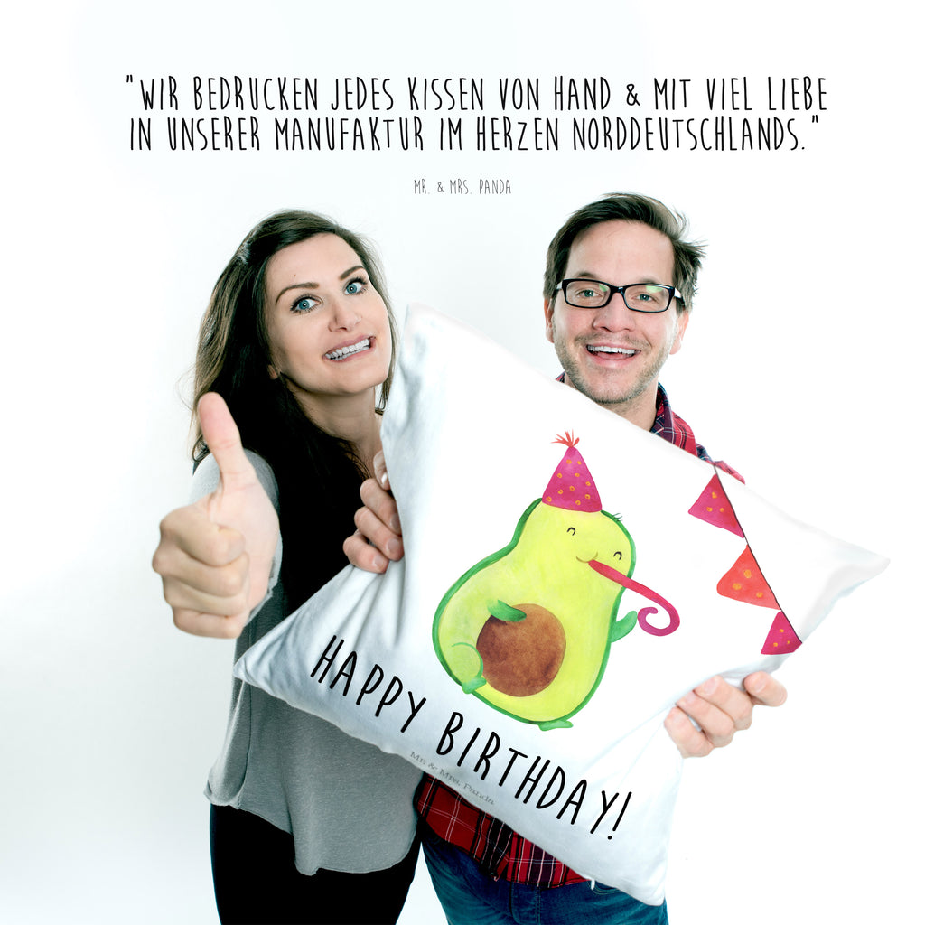 40x40 Kissen Avocado Birthday Kissenhülle, Kopfkissen, Sofakissen, Dekokissen, Motivkissen, Avocado, Veggie, Vegan, Gesund