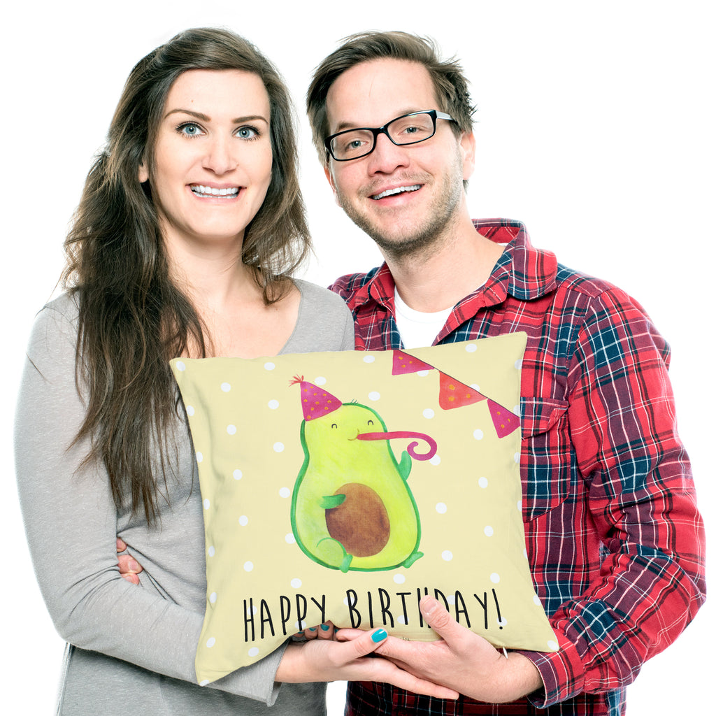 40x40 Kissen Avocado Birthday Kissenhülle, Kopfkissen, Sofakissen, Dekokissen, Motivkissen, Avocado, Veggie, Vegan, Gesund