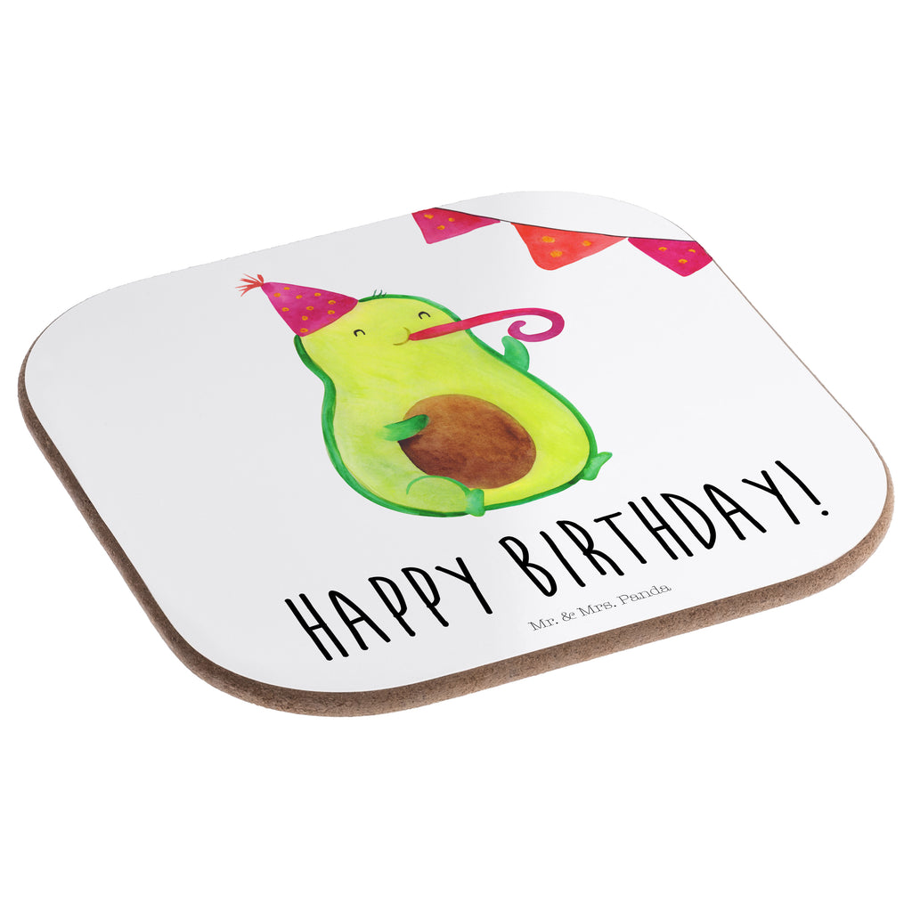 Quadratische Untersetzer Avocado Birthday Bierdeckel, Glasuntersetzer, Untersetzer Gläser, Getränkeuntersetzer, Avocado, Veggie, Vegan, Gesund