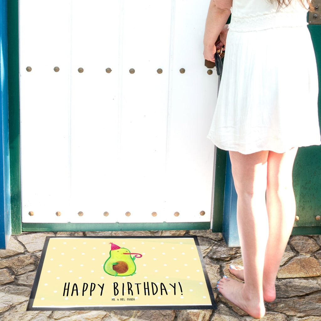 Fußmatte Avocado Birthday  Türvorleger, Schmutzmatte, Fußabtreter, Matte, Schmutzfänger, Fußabstreifer, Schmutzfangmatte, Türmatte, Motivfußmatte,  Haustürmatte, Vorleger  Avocado, Veggie, Vegan, Gesund