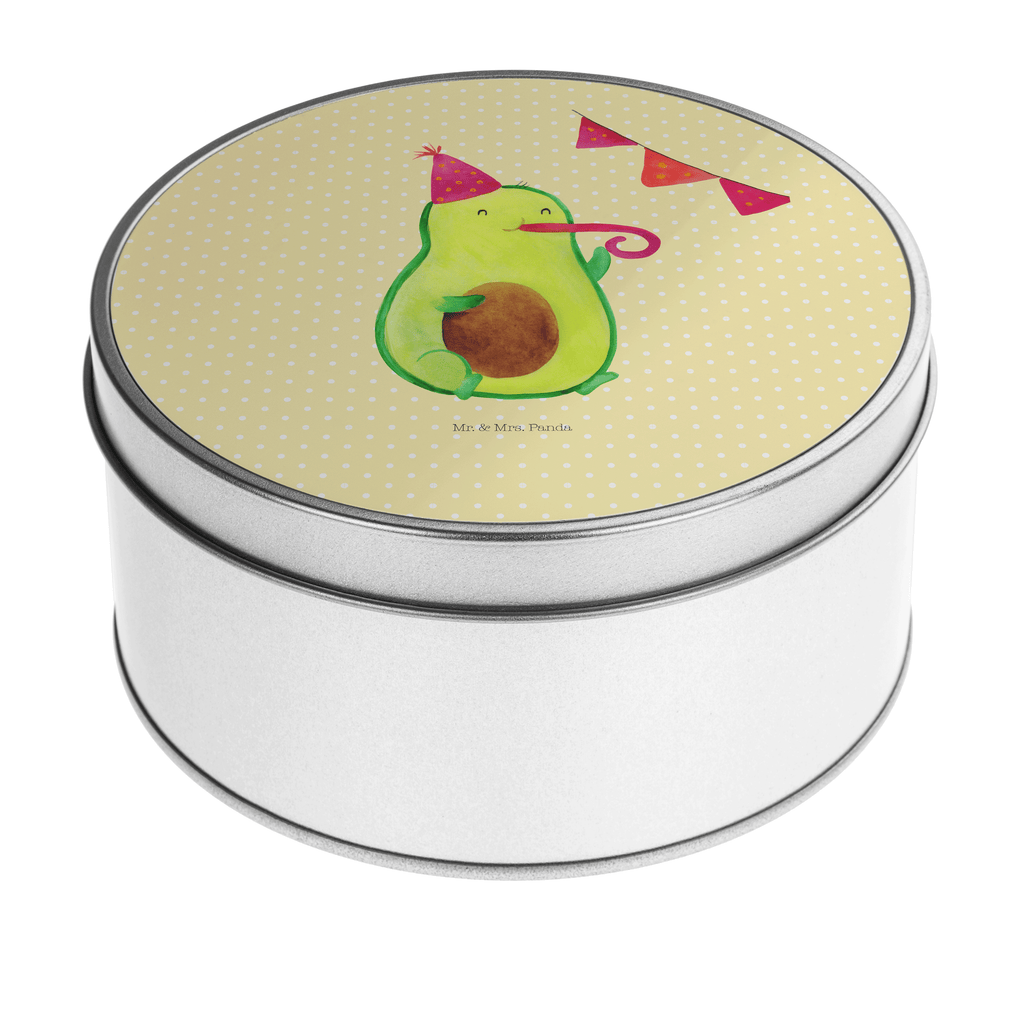 Blechdose rund Avocado Birthday Metalldose, Keksdose, Dose, Vorratsdose, Geschenkbox, Avocado, Veggie, Vegan, Gesund