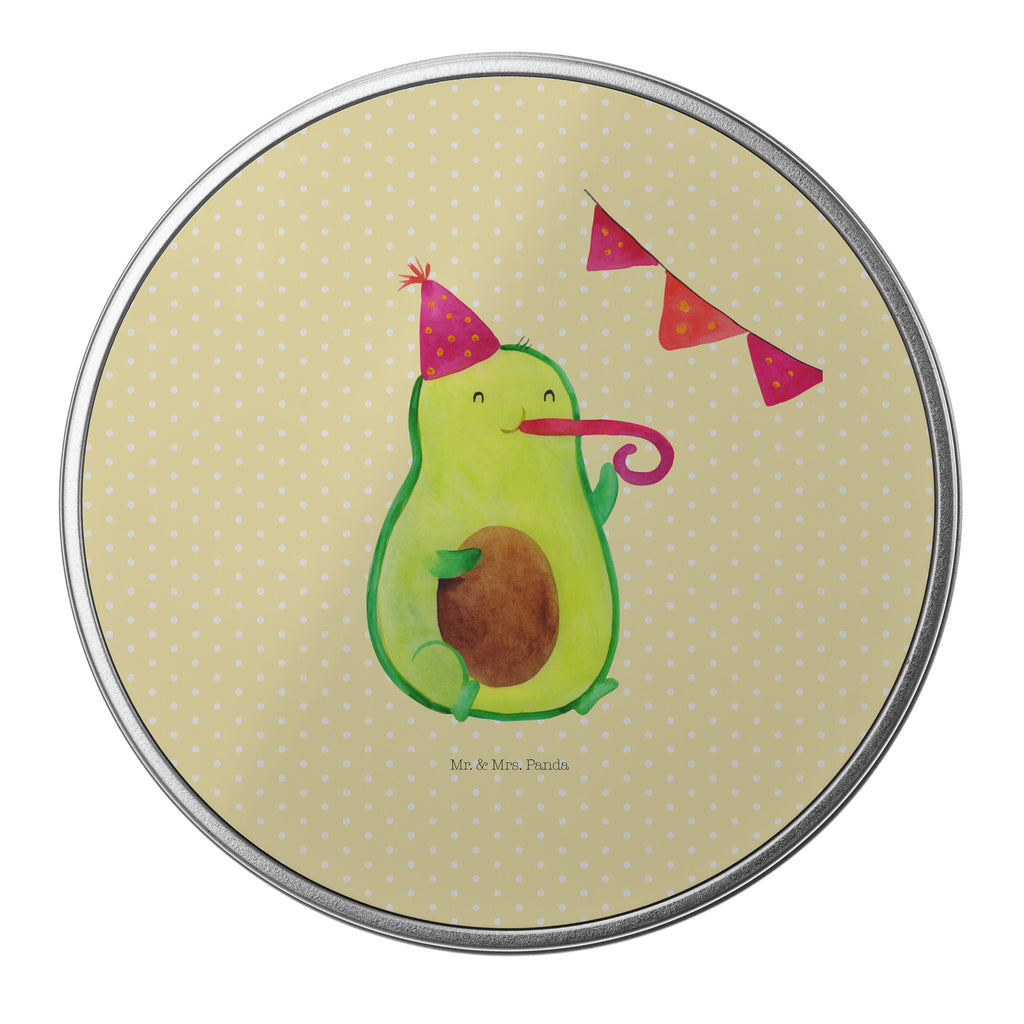 Blechdose rund Avocado Birthday Metalldose, Keksdose, Dose, Vorratsdose, Geschenkbox, Avocado, Veggie, Vegan, Gesund