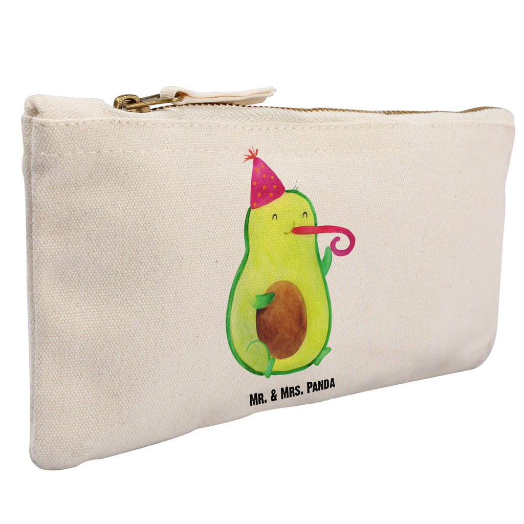 Schminktasche Avocado Party Time Schminktasche, Kosmetiktasche, Kosmetikbeutel, Stiftemäppchen, Etui, Federmappe, Makeup, XXL, Schminketui, Kosmetiketui, Schlamperetui, Avocado, Veggie, Vegan, Gesund
