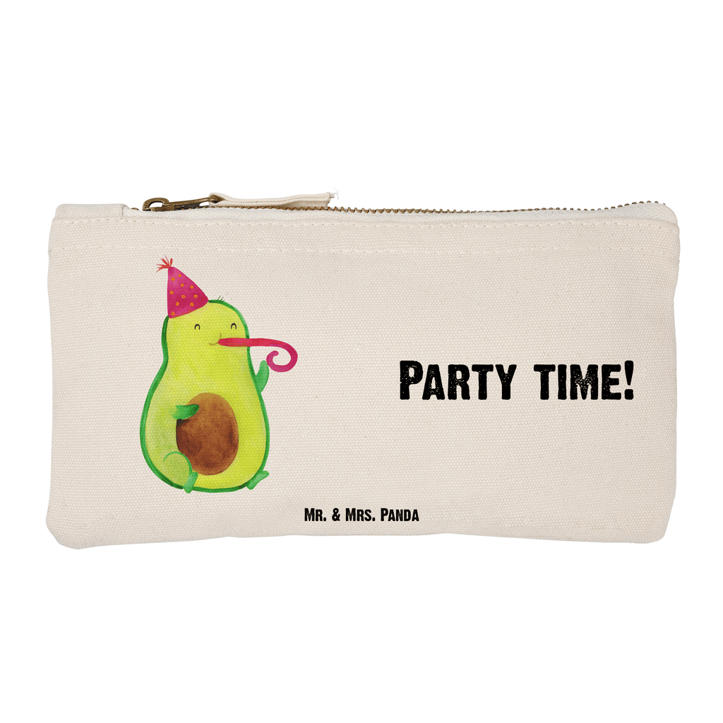 Schminktasche Avocado Party Time Schminktasche, Kosmetiktasche, Kosmetikbeutel, Stiftemäppchen, Etui, Federmappe, Makeup, XXL, Schminketui, Kosmetiketui, Schlamperetui, Avocado, Veggie, Vegan, Gesund
