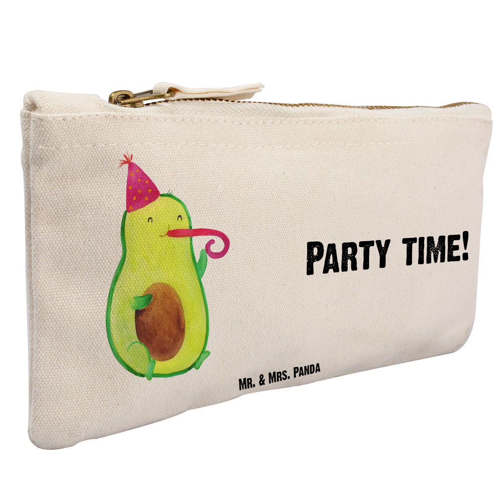 Schminktasche Avocado Party Time Schminktasche, Kosmetiktasche, Kosmetikbeutel, Stiftemäppchen, Etui, Federmappe, Makeup, XXL, Schminketui, Kosmetiketui, Schlamperetui, Avocado, Veggie, Vegan, Gesund