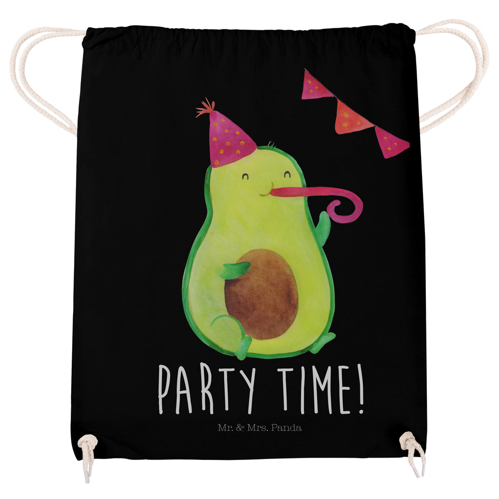 Sportbeutel Avocado Party Time Turnbeutel, Beutel, Sporttasche, Tasche, Stoffbeutel, Avocado, Veggie, Vegan, Gesund