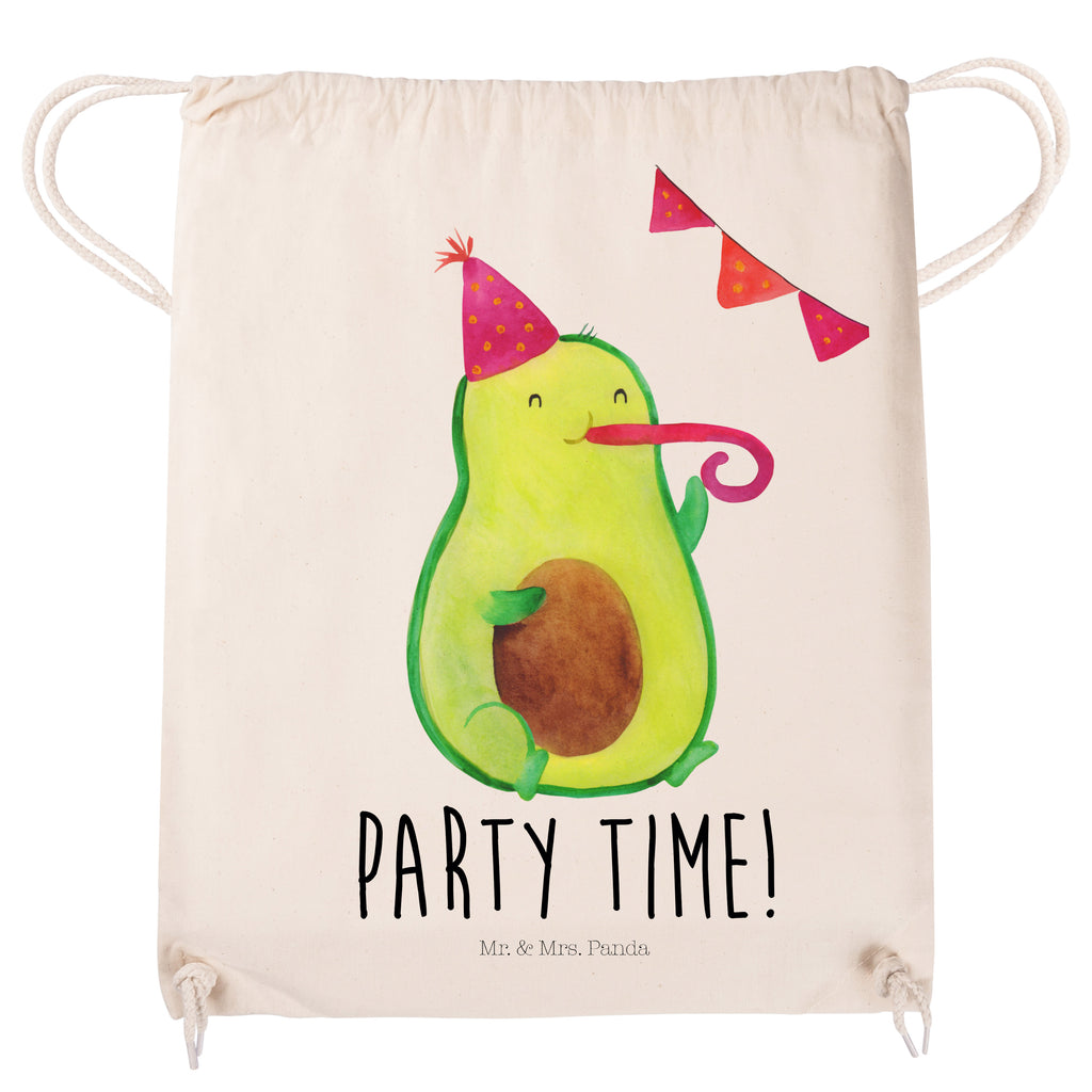 Sportbeutel Avocado Party Time Turnbeutel, Beutel, Sporttasche, Tasche, Stoffbeutel, Avocado, Veggie, Vegan, Gesund