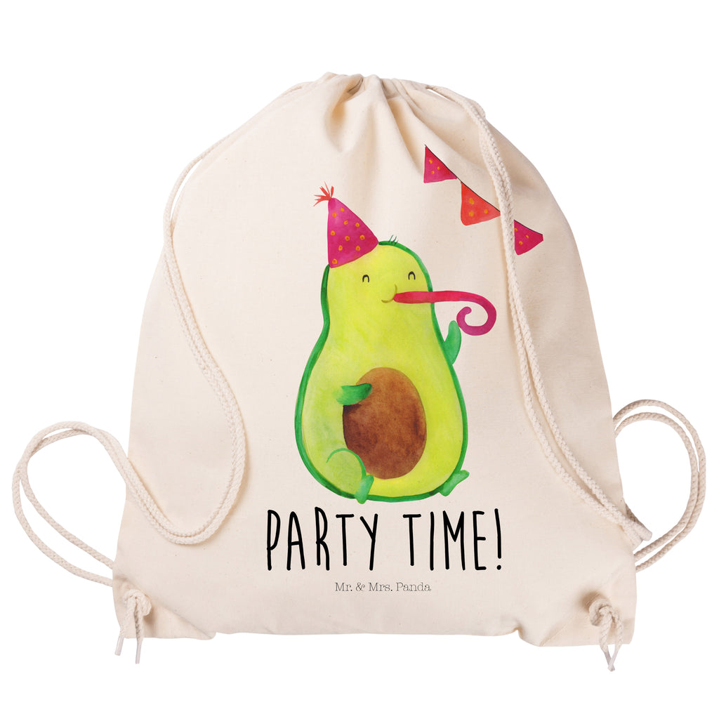 Sportbeutel Avocado Party Time Turnbeutel, Beutel, Sporttasche, Tasche, Stoffbeutel, Avocado, Veggie, Vegan, Gesund