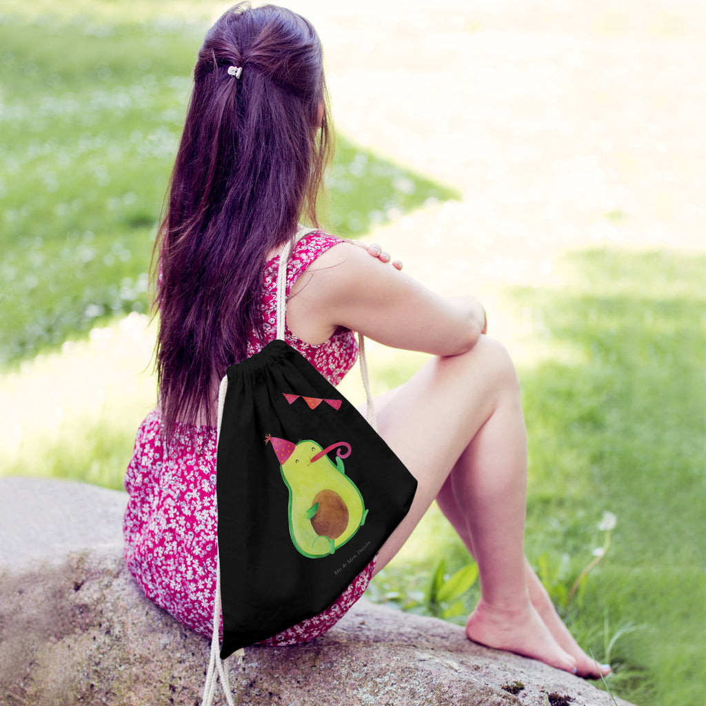 Sportbeutel Avocado Party Time Turnbeutel, Beutel, Sporttasche, Tasche, Stoffbeutel, Avocado, Veggie, Vegan, Gesund